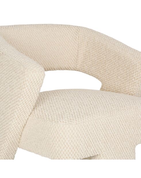 Poltrona Klosen in boucle losange color avorio - 70x70xH77 cm