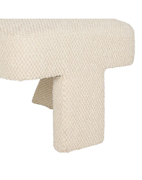 Poltrona Klosen in boucle losange color avorio - 70x70xH77 cm