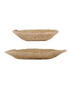 2 bolsillos de almacenamiento Bordia naturales: 30 x 5 x 19 x 4 cm