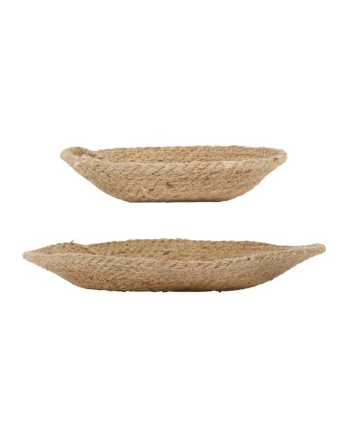 2 bolsillos de almacenamiento Bordia naturales: 30 x 5 x 19 x 4 cm