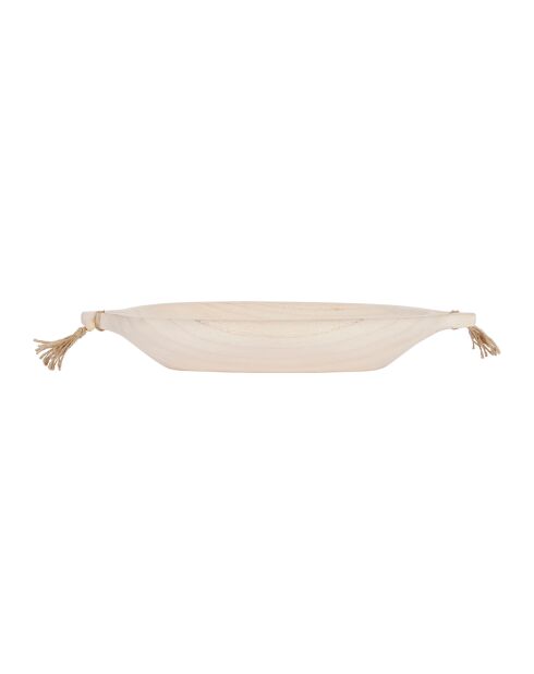 Bandeja ovalada Boende natural - 44x21 cm