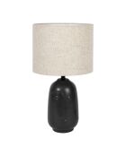 Lámpara de algodón Figura E14, cable negro de 1,50 m, D11,5-23xH41 cm