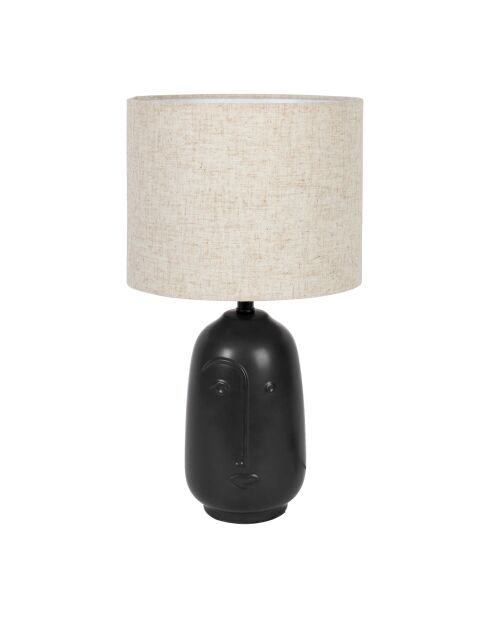 Lámpara de algodón Figura E14, cable negro de 1,50 m, D11,5-23xH41 cm