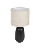 Lámpara de algodón Figura E14, cable negro de 1,50 m, D11,5-23xH41 cm