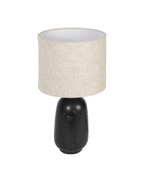 Lámpara de algodón Figura E14, cable negro de 1,50 m, D11,5-23xH41 cm