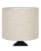 Lámpara de algodón Figura E14, cable negro de 1,50 m, D11,5-23xH41 cm