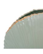 Vase coquillage vert d'eau - 25x14xH20 cm