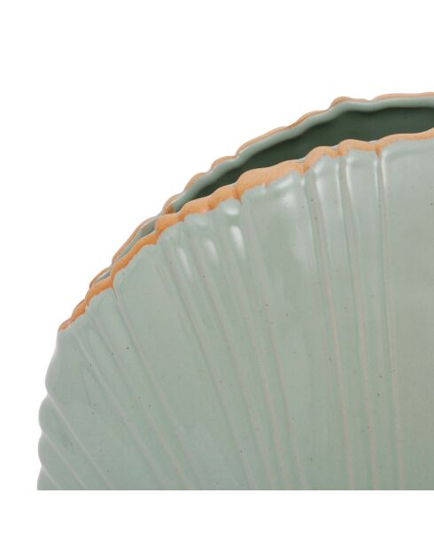 Vase coquillage vert d'eau - 25x14xH20 cm