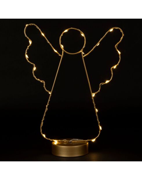 Déco 26 LED Ange 3xAAA dorée - 22x8xH27,5 cm