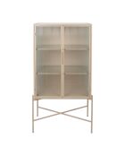 Cabinet 3 niveaux trempé Lery ivoire - 70x35xH140 cm