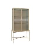 Cabinet 3 niveaux trempé Lery ivoire - 70x35xH140 cm