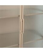 Cabinet 3 niveaux trempé Lery ivoire - 70x35xH140 cm