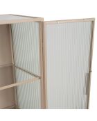 Cabinet 3 niveaux trempé Lery ivoire - 70x35xH140 cm