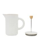 Cafetière à piston Nordika blanc moucheté - 1,1 L