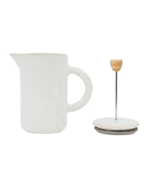 Cafetière à piston Nordika blanc moucheté - 1,1 L