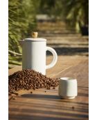 Cafetière à piston Nordika blanc moucheté - 1,1 L