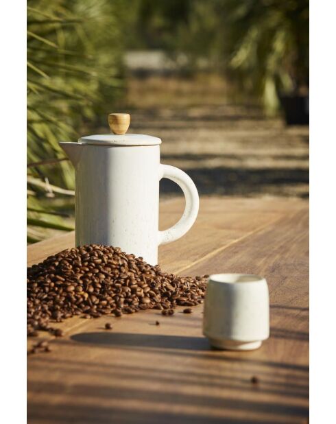 Cafetière à piston Nordika blanc moucheté - 1,1 L