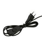 Base lampada Fenyx nera cavo E27 1,50 m - P10xH39 cm