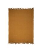 Allegra mosterdkleurige katoenen plaid - 170x130 cm