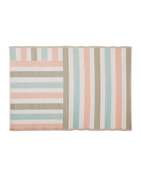 Tapis Palma beige/corail/turquoise - 180x120 cm
