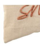 Sac brodé en coton Boho naturel - 58x42 cm