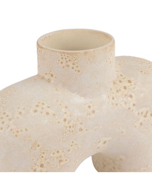 Vase Iktoum blanc cassé - 20x8xH15 cm
