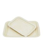2 ecrufarbene Barockschalen - 34x24/26x17 cm