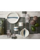 Tasse à thé Mer blanc cassé/bleu réactif - 40 cl