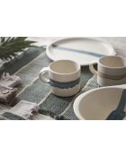 Tasse à thé Mer blanc cassé/bleu réactif - 40 cl