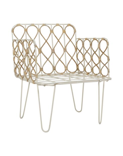 Fauteuil Roseraie naturel - 63x60xH82 cm