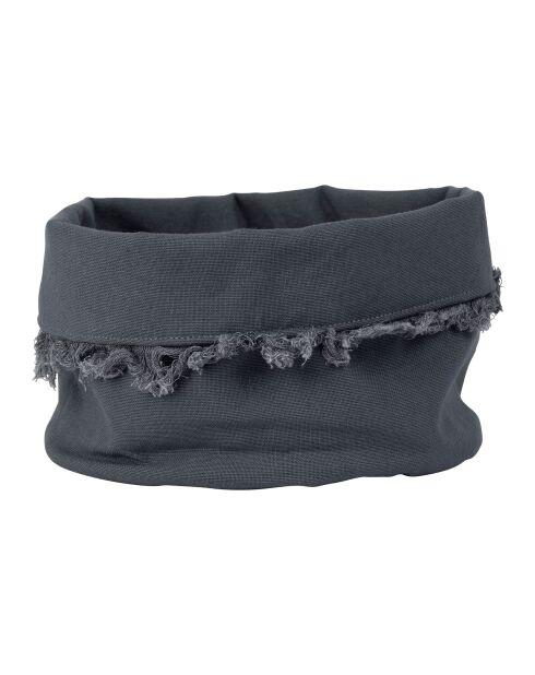 Panière à pain en coton lavé 180 g/m² Nalia gris foncé - D18xH15 cm