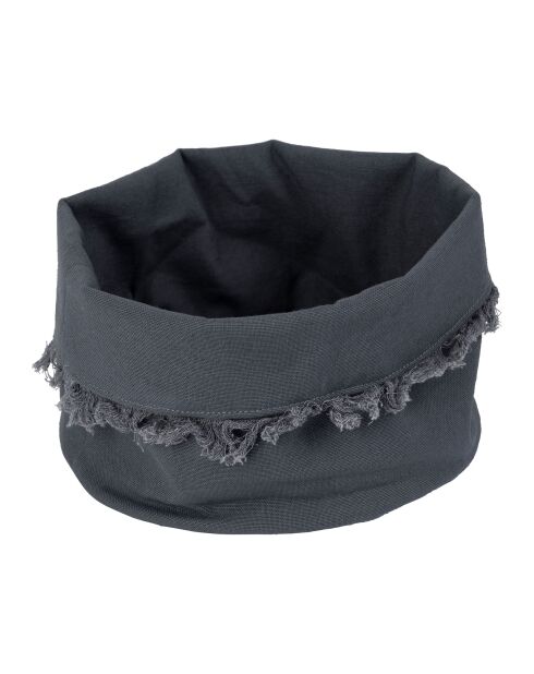 Panière à pain en coton lavé 180 g/m² Nalia gris foncé - D18xH15 cm