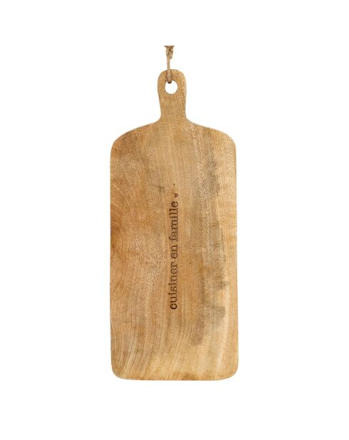 Planche à découper Cuisiner Famille naturelle - 16x39,5 cm