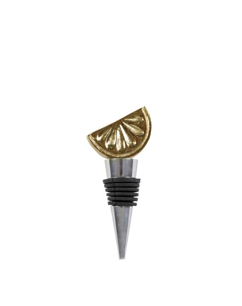 Bouchon de bouteille pastèque en aluminium BTE Sunny doré - 10,5x4,5 cm