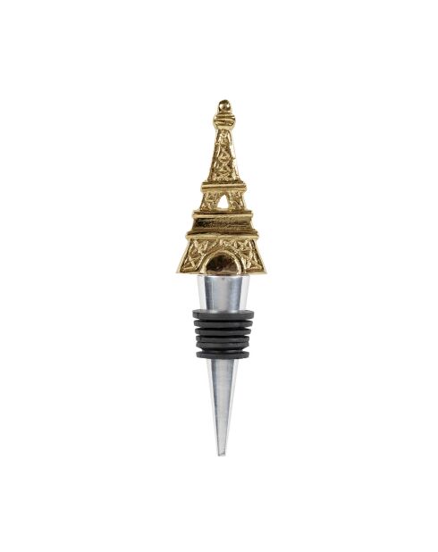 Bouchon de bouteille en aluminium Tour Eiffel Sunny doré - D3x13,5 cm