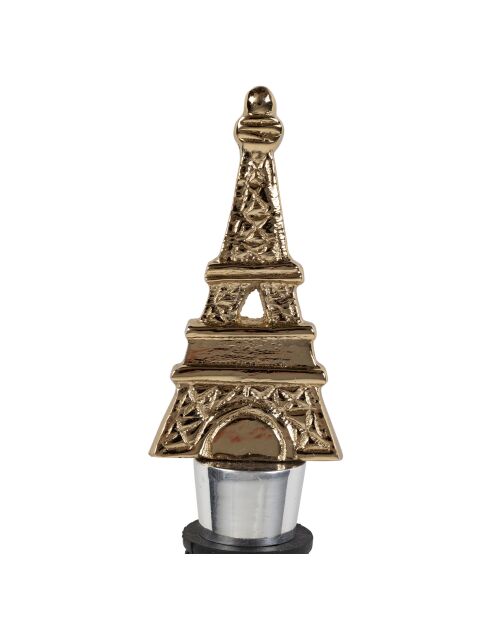 Bouchon de bouteille en aluminium Tour Eiffel Sunny doré - D3x13,5 cm