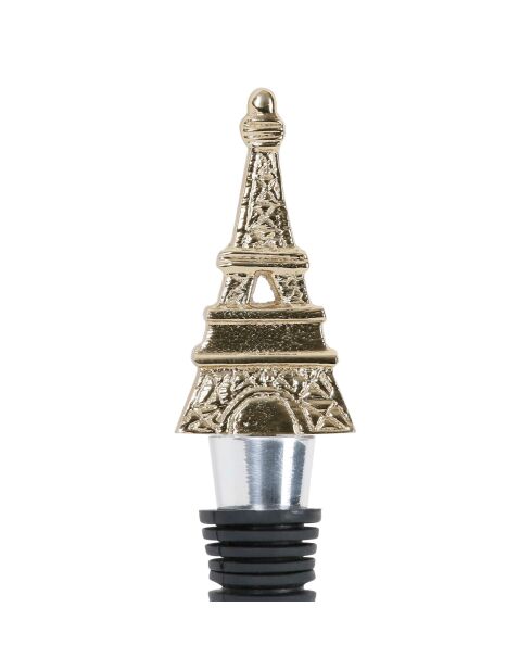 Bouchon de bouteille en aluminium Tour Eiffel Sunny doré - D3x13,5 cm