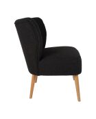 Poltrona boucle Eleonor antracite - 63x65xH79,5 cm