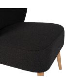 Poltrona boucle Eleonor antracite - 63x65xH79,5 cm