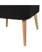 Poltrona boucle Eleonor antracite - 63x65xH79,5 cm