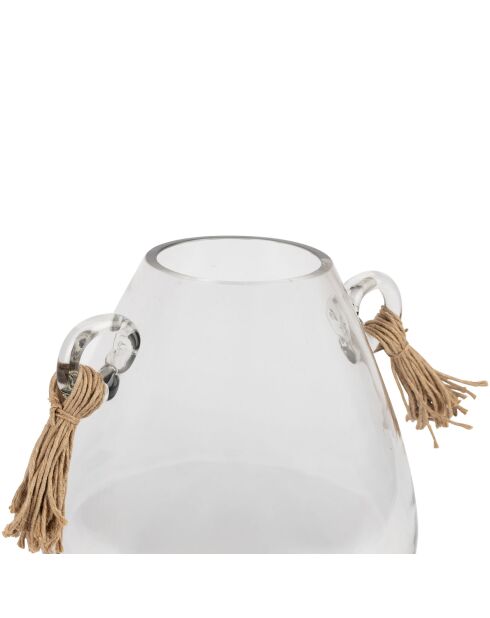 Vase Pompom naturel - 24x22xH23 cm