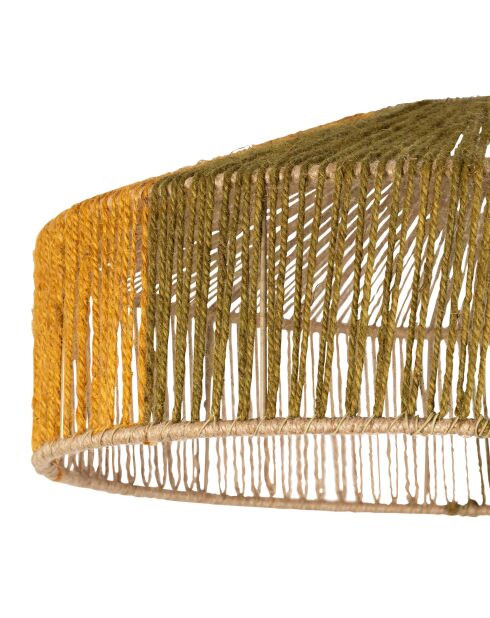 Aurore nicht elektrische Pendelleuchte natur/khaki/senfgelb - D50x19,5 cm