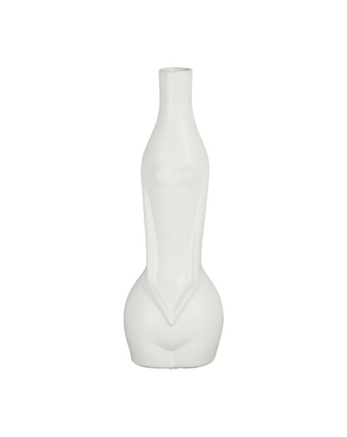 Vase soliflore Maceio blanc - 12x10xH35 cm