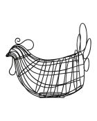 Panier poule Reserve noir - 25x14,5xH24 cm
