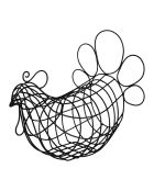 Panier poule Reserve noir - 25x14,5xH24 cm