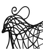 Panier poule Reserve noir - 25x14,5xH24 cm