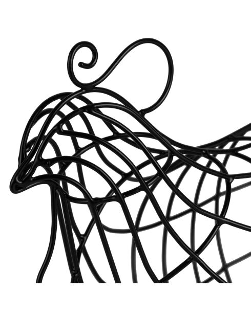 Panier poule Reserve noir - 25x14,5xH24 cm