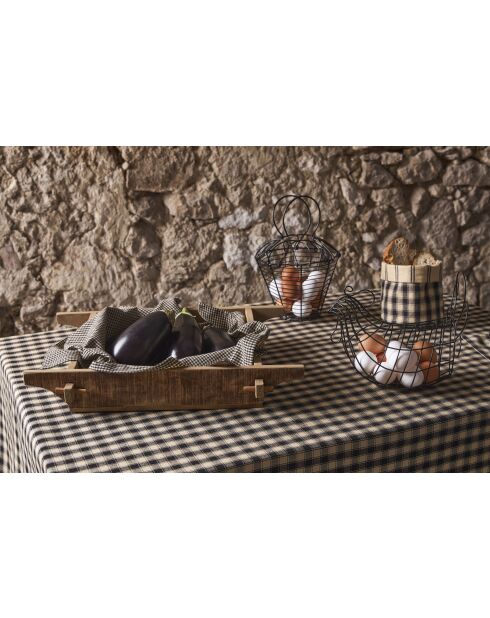 Panier poule Reserve noir - 25x14,5xH24 cm