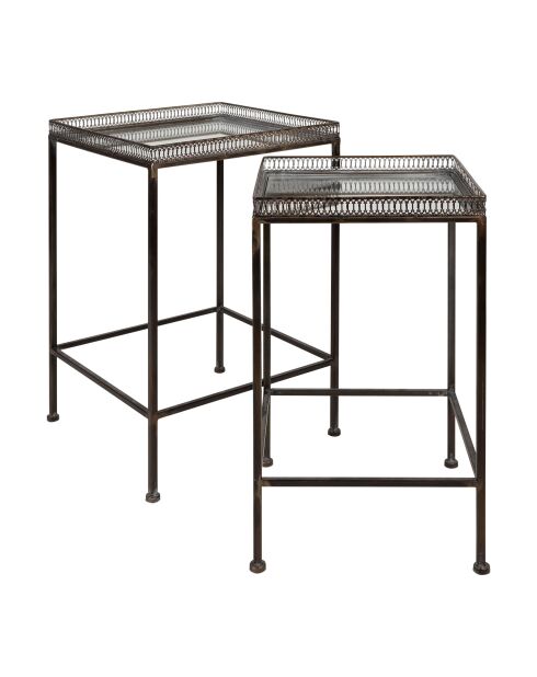 2 tables d'appoint Mignonne bronze
