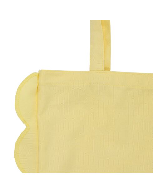 Sac tote bag en coton Romancero jaune - 47x47,5 cm